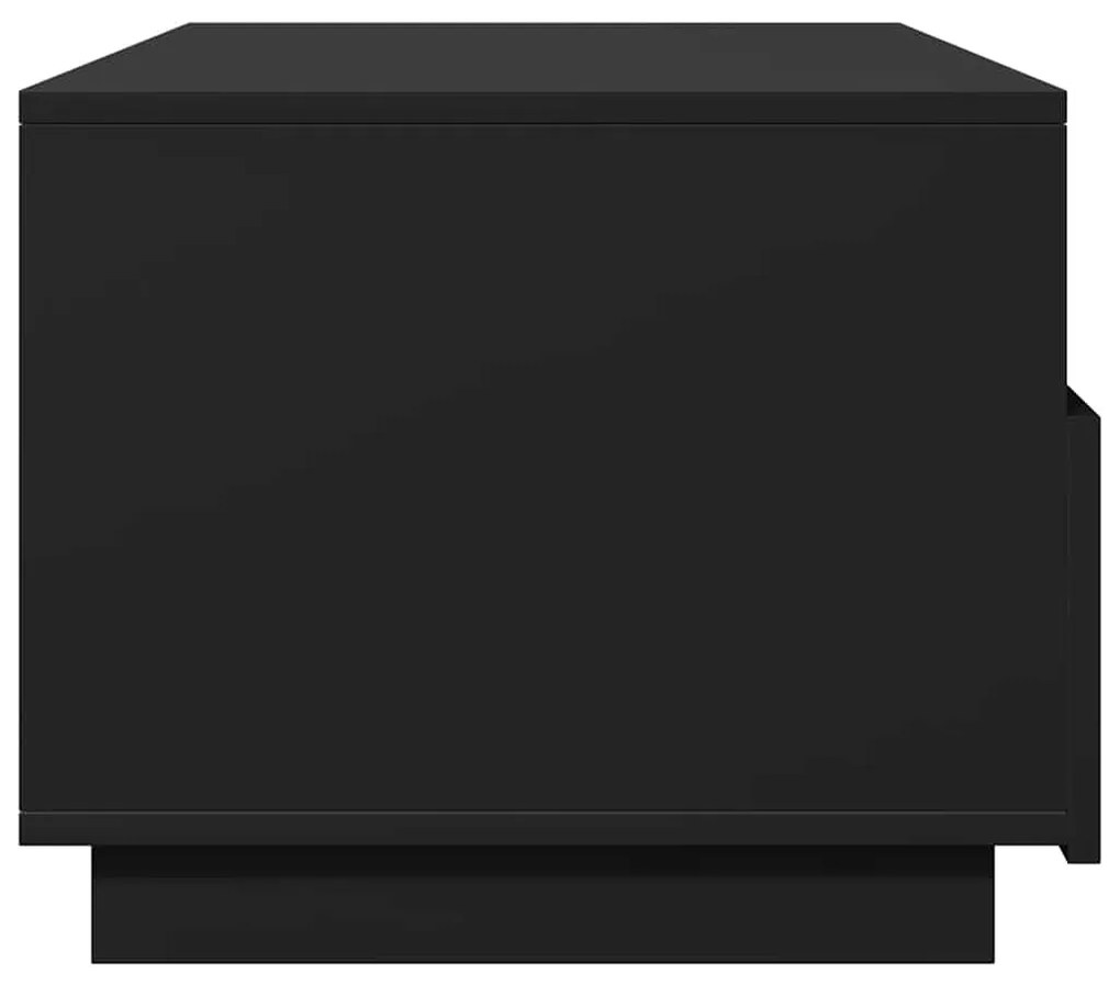 Mesa de centro com luzes LED 90x49x40 cm preto
