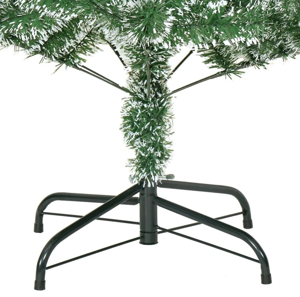 Árvore de Natal artificial c/ flocos de neve 210 cm verde