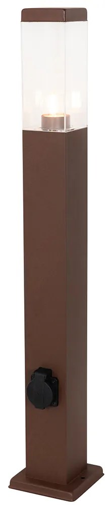 Candeeiro de Exterior Castanho Ferrugem 80 cm com Casquilho IP44 - Malios