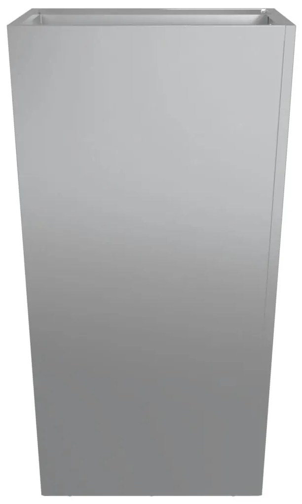Vaso/floreira de jardim 45x45x75 cm aço galvanizado