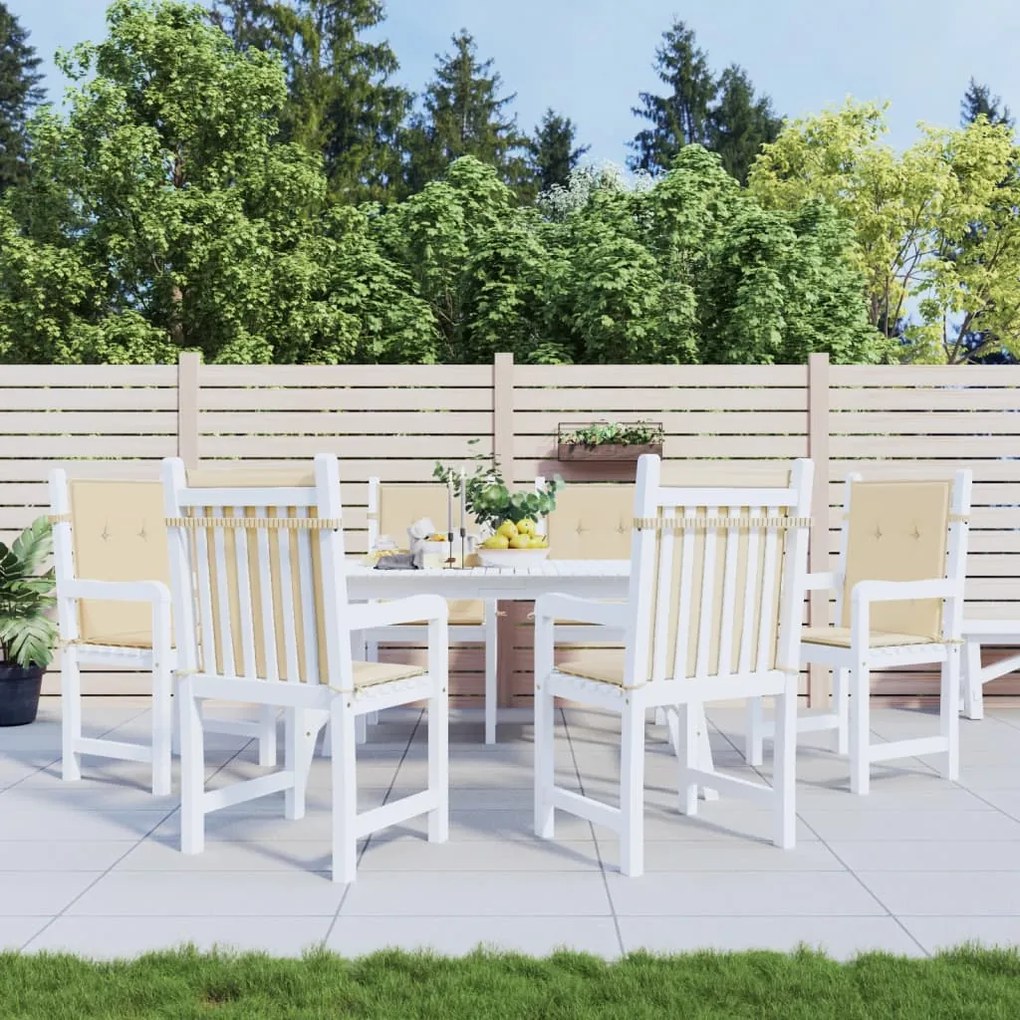 314134 vidaXL Almofadões lombares p/ cadeiras de jardim 6pcs oxford bege