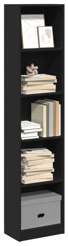 vidaXL Estante 40x24x176 cm derivados de madeira preto