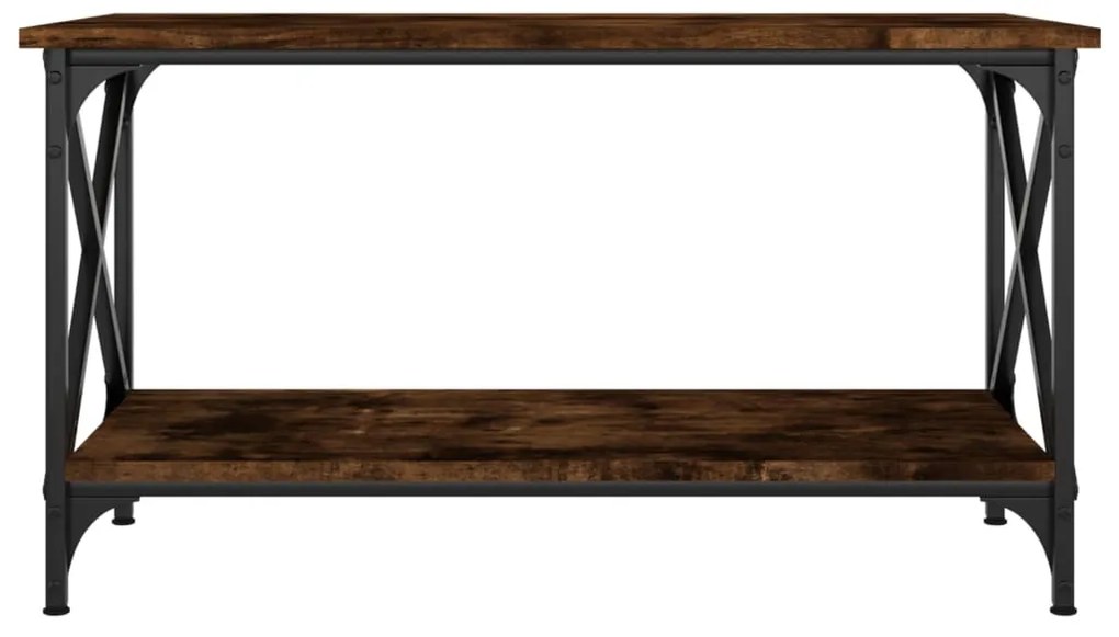 Mesa de centro 80x45x45 cm deriv. madeira/ferro carvalho fumado