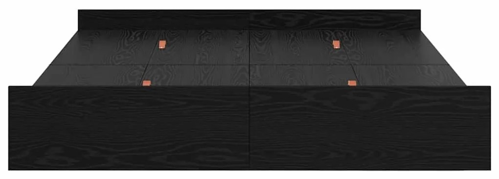 Estrado de cama com arrumação Carvalho preto 160 x 200 cm