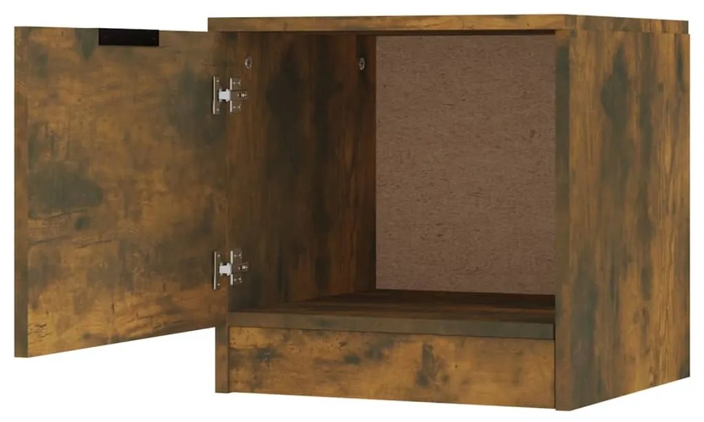 Mesas de cabeceira 2 pcs 40x39x40 cm cor carvalho fumado
