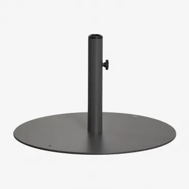 Base De Guarda-sol Redonda 60ø Cm Em Aço Peuet Cinza Grafito - Sklum
