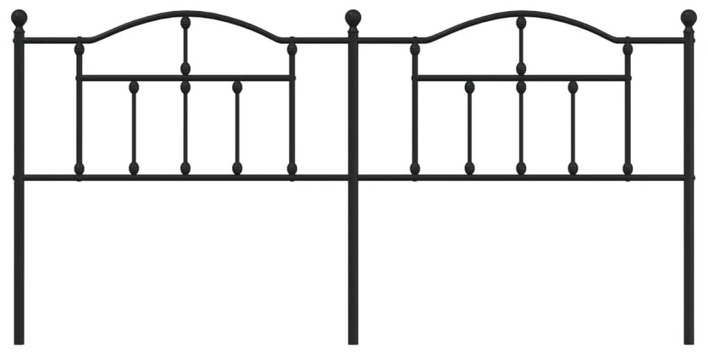 Cabeceira de cama 200 cm metal preto
