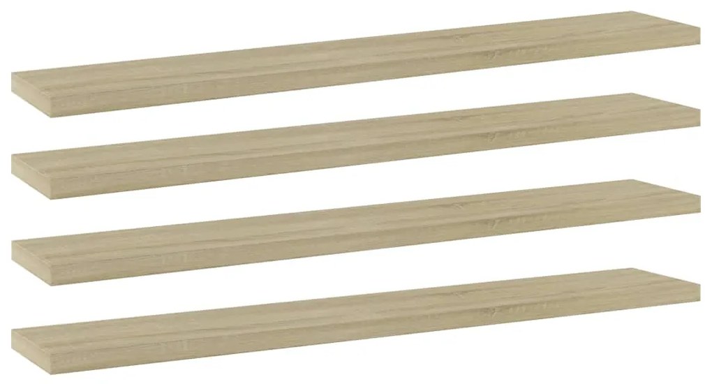 Prateleiras estante 4pcs 60x10x1,5cm contraplacado cor carvalho