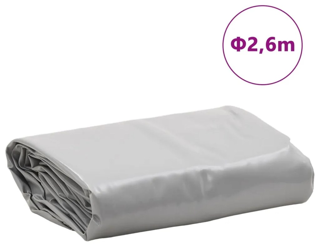 Lona Ø 2,6 m 650 g/m² cinzento