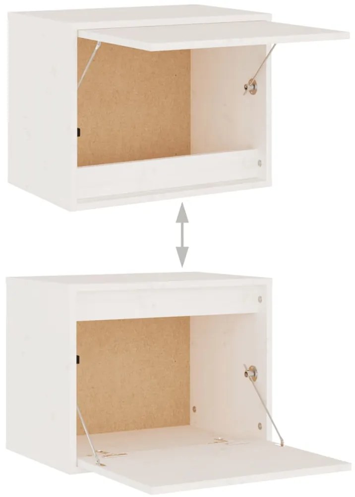 Móveis de TV 7 pcs madeira de pinho maciça branco