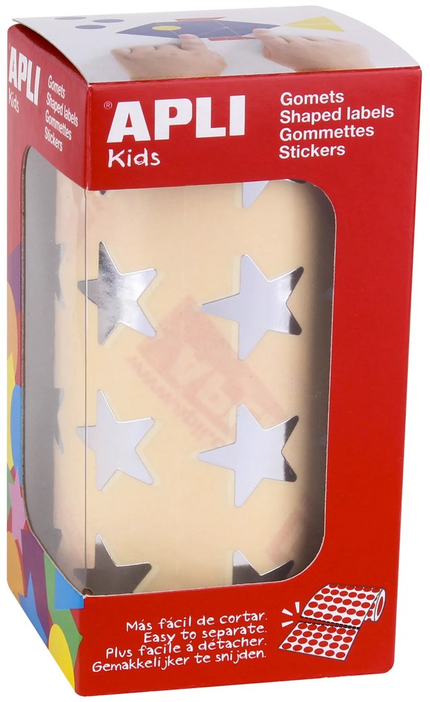 Rolo Autocolantes Estrela Prata 19,5MM