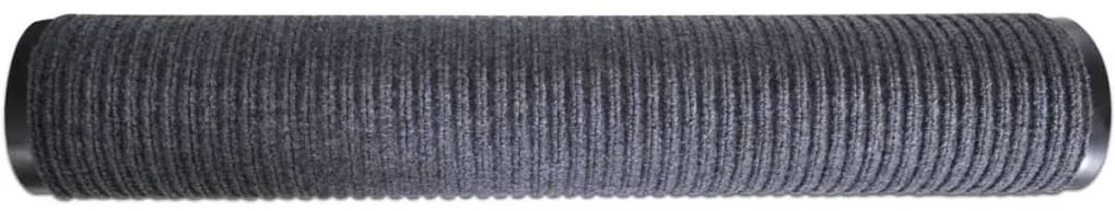 Tapete cinzento para porta em PVC 90 x 60 cm