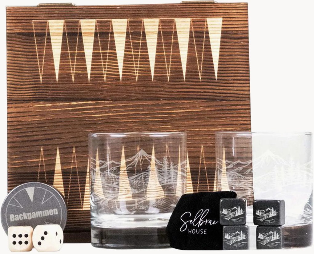 Conjunto para bebidas Backgammon Landscape, conjunto de 4