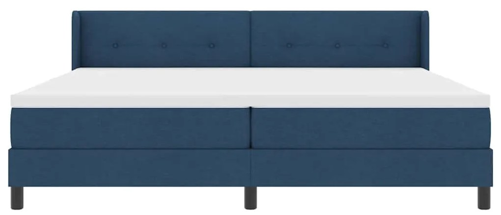 Cama Box com Colchão , Azul, 200 cm x 200 cm, Tecido