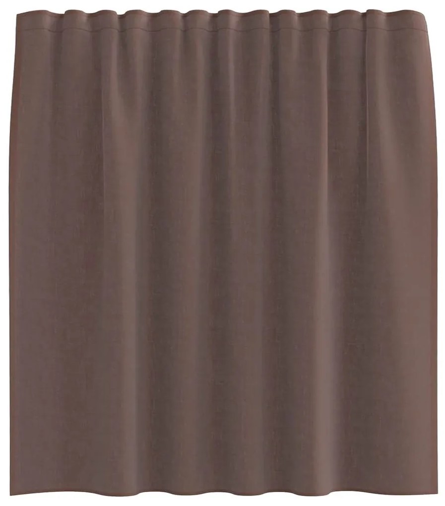 Cortinas de voile com aba 2 pcs castanho
