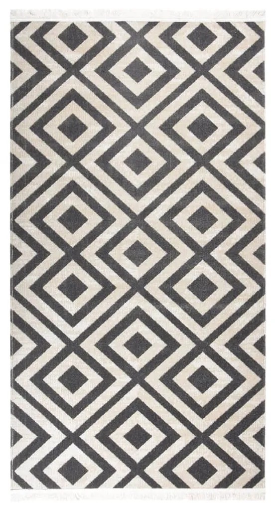 vidaXL Tapete de exterior tecelagem lisa 80x150 cm preto e bege claros