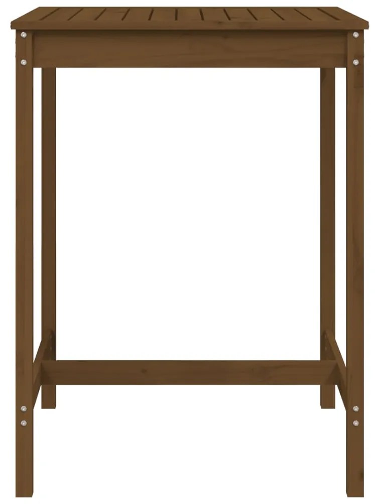 Mesa jardim 82,5x82,5x110 cm pinho maciço castanho-mel