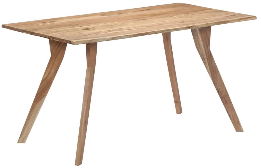 Mesa de jantar 140x80x76 cm madeira de acácia maciça