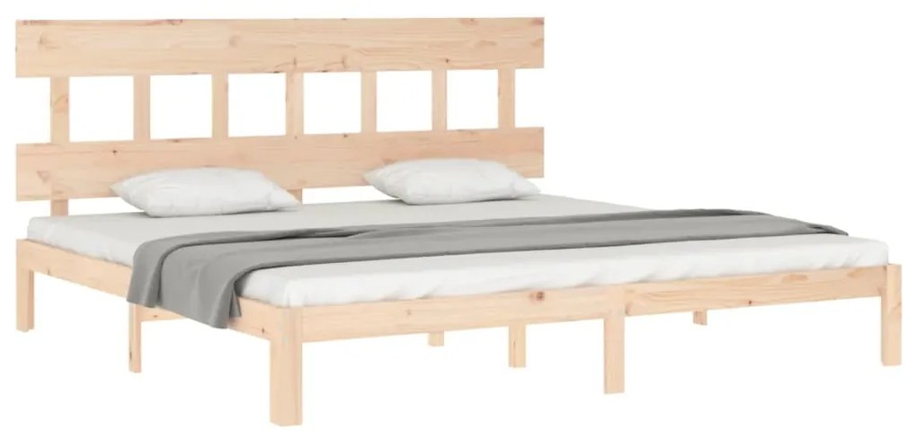 Cama sem colchão 200x200 cm madeira de pinho maciça