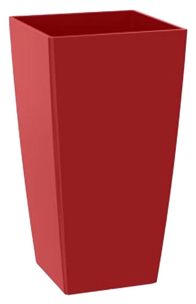 Vaso Pisa 22X22X41cm 14L Vermelho Escuro