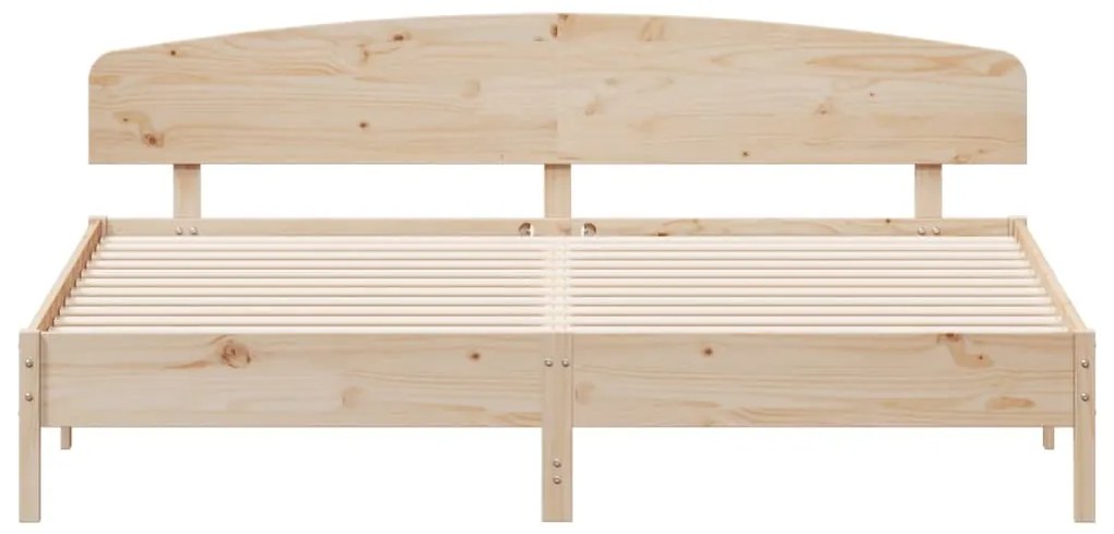 Cama sem colchão 200x200 cm madeira de pinho maciça