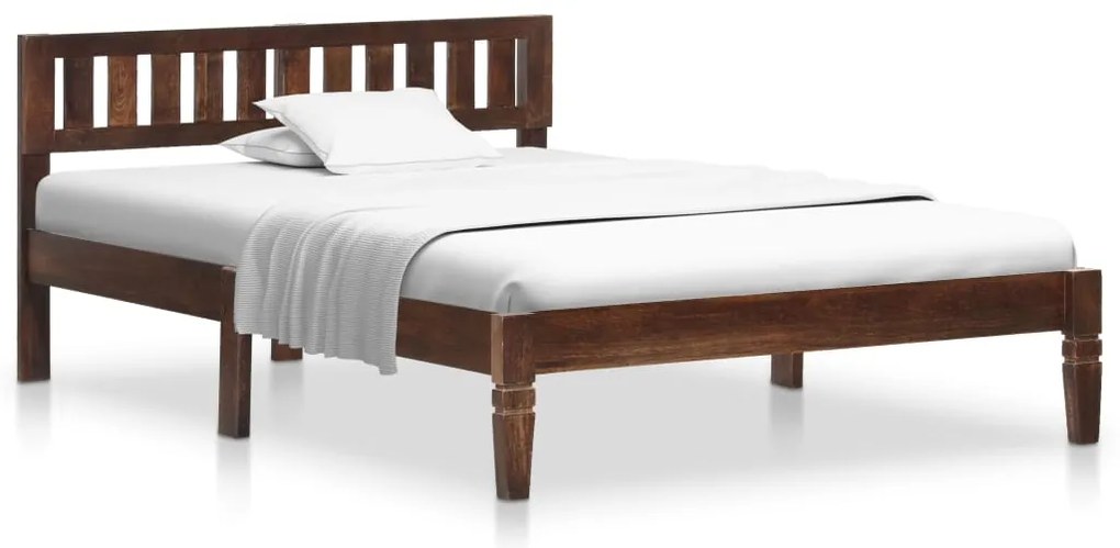 vidaXL Estrutura de cama 120 cm madeira de mangueira maciça