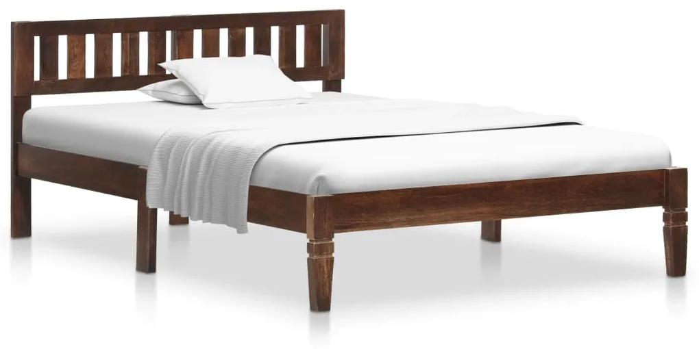 288405 vidaXL Estrutura de cama 120 cm madeira de mangueira maciça