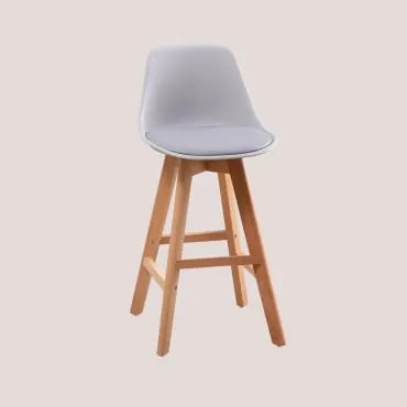 Pacote De 2 Bancos Altos Nordic Edition Cinza & ↑65 Cm - Sklum