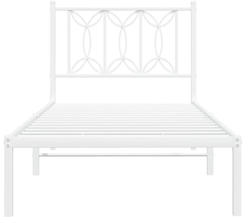 Estrutura de cama sem colchão com cabeceira 75x190 cm branco