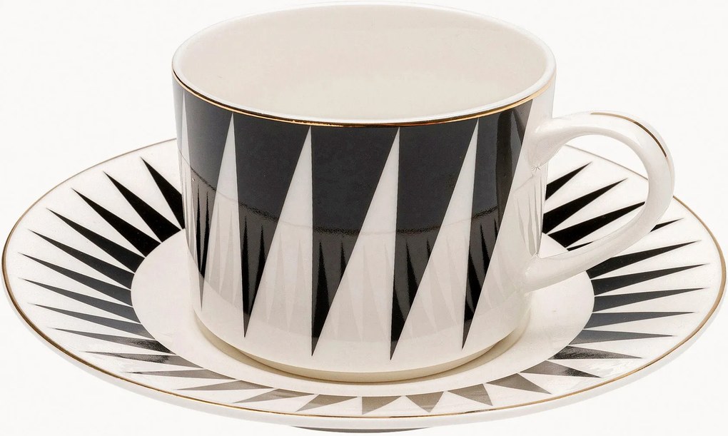 Chávenas de café com pires Harlequin, conjunto de 4