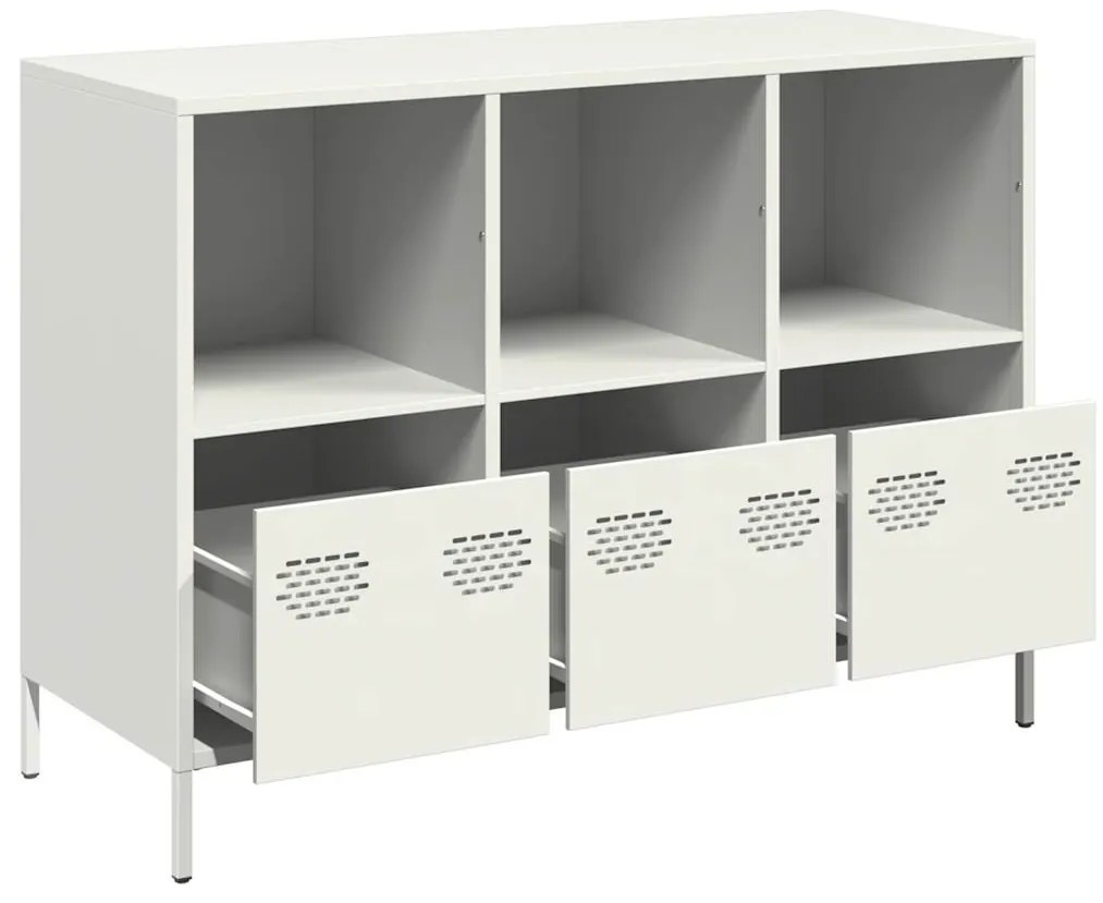 Aparador 101,5x39x73,5 cm aço laminado a frio branco