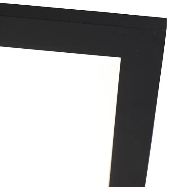 Candeeiro de teto preto 80 cm com LED e comando remoto - Live Moderno