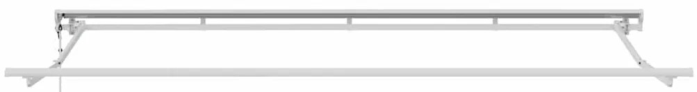 Toldo com Cortina Manual Creme 350 x 200 x 120 cm Tecido, Metal
