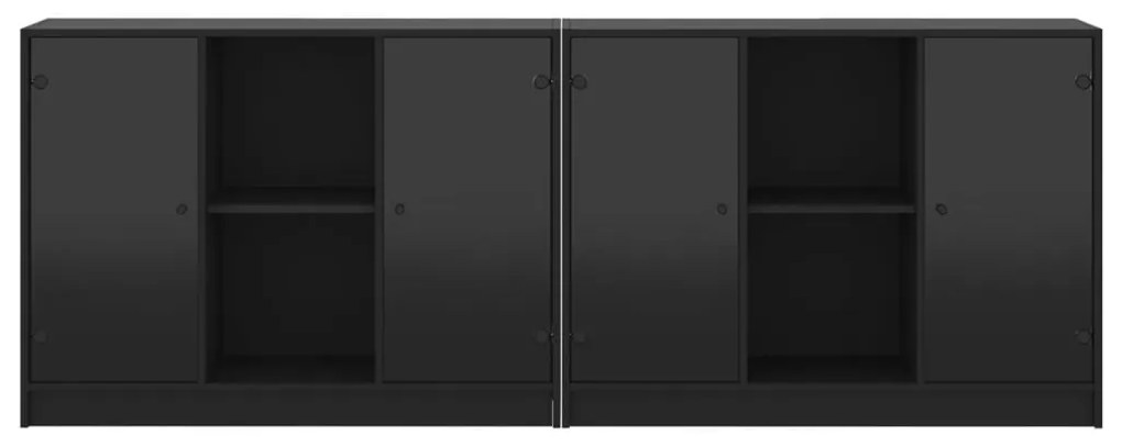 Estante c/ portas 204x37x75 cm derivados de madeira preto