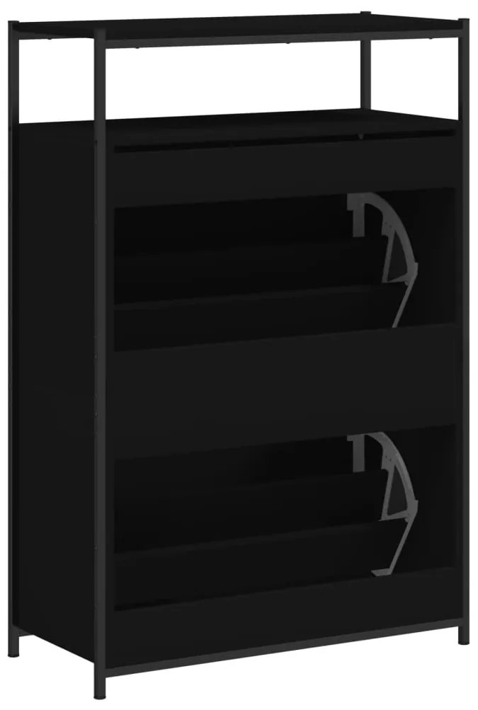 Sapateira 75x34x112 cm derivados de madeira preto