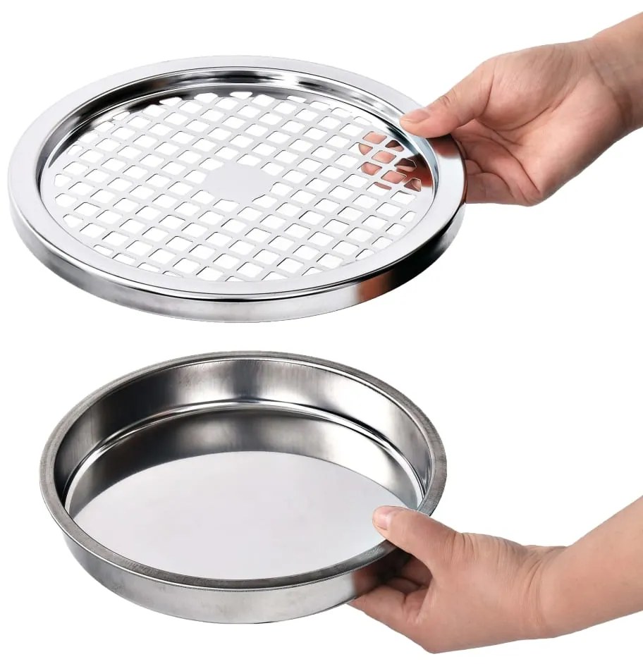 Caixote do lixo com cinzeiro para hotel 30 L aço cinzento