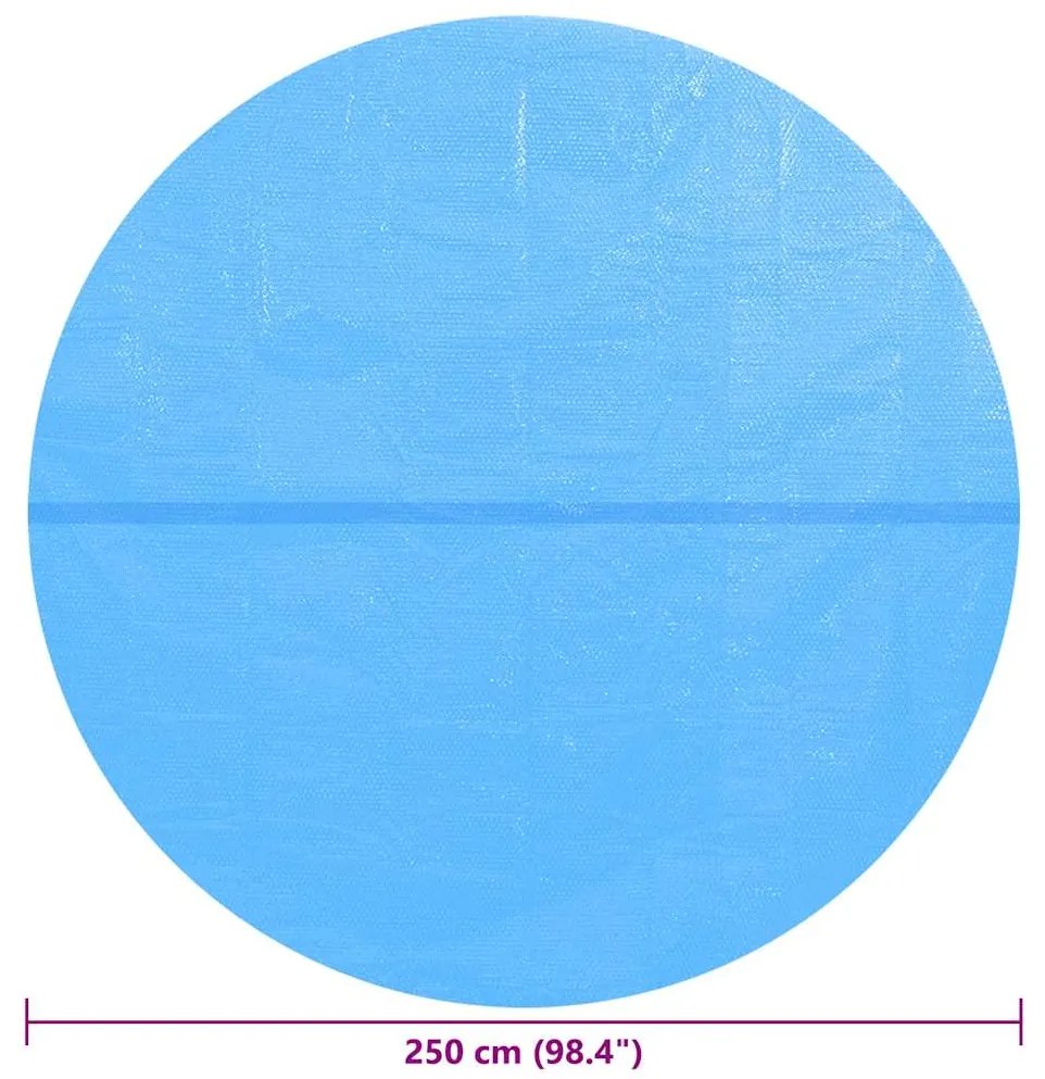Película para piscina PE solar flutuante redondo 250 cm azul