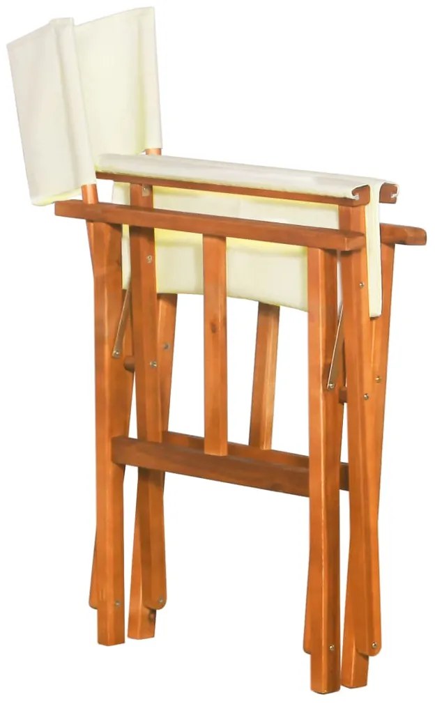 Cadeiras de realizador 2 pcs madeira de acácia sólida