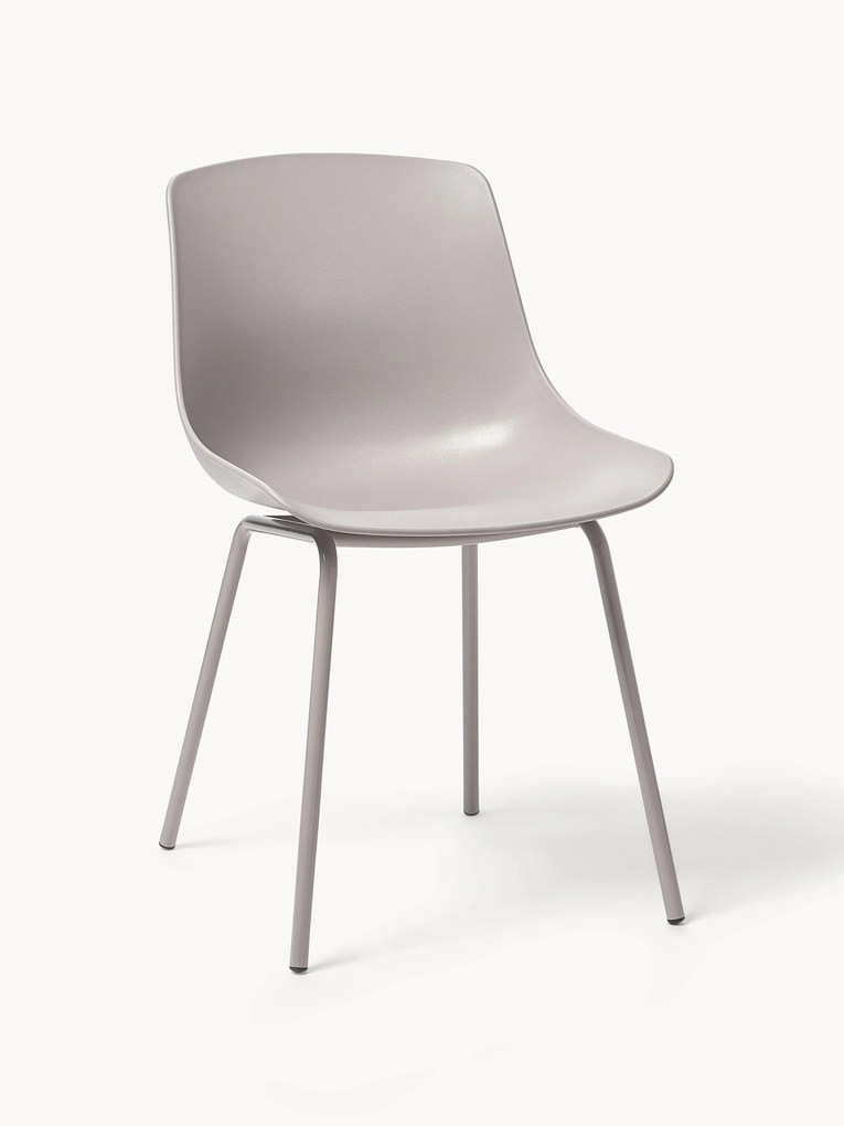 Plastic Chairs Dave with Metal Legs, Set of 2