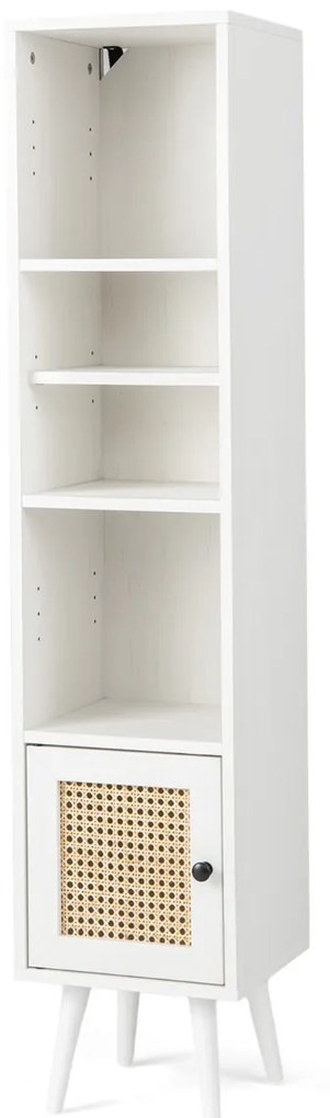 Mesa de cabeceira moderna em mármore sintético com 2 gavetas e luz LED - branca