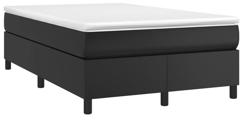 Estrutura de cama 120x200 cm couro artificial preto