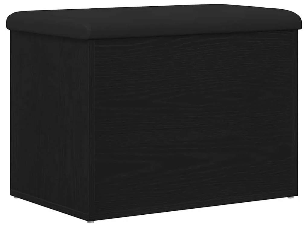 Banco de Armazenamento vidaXL Preto Carvalho 60x40x45 cm Madeira Reves