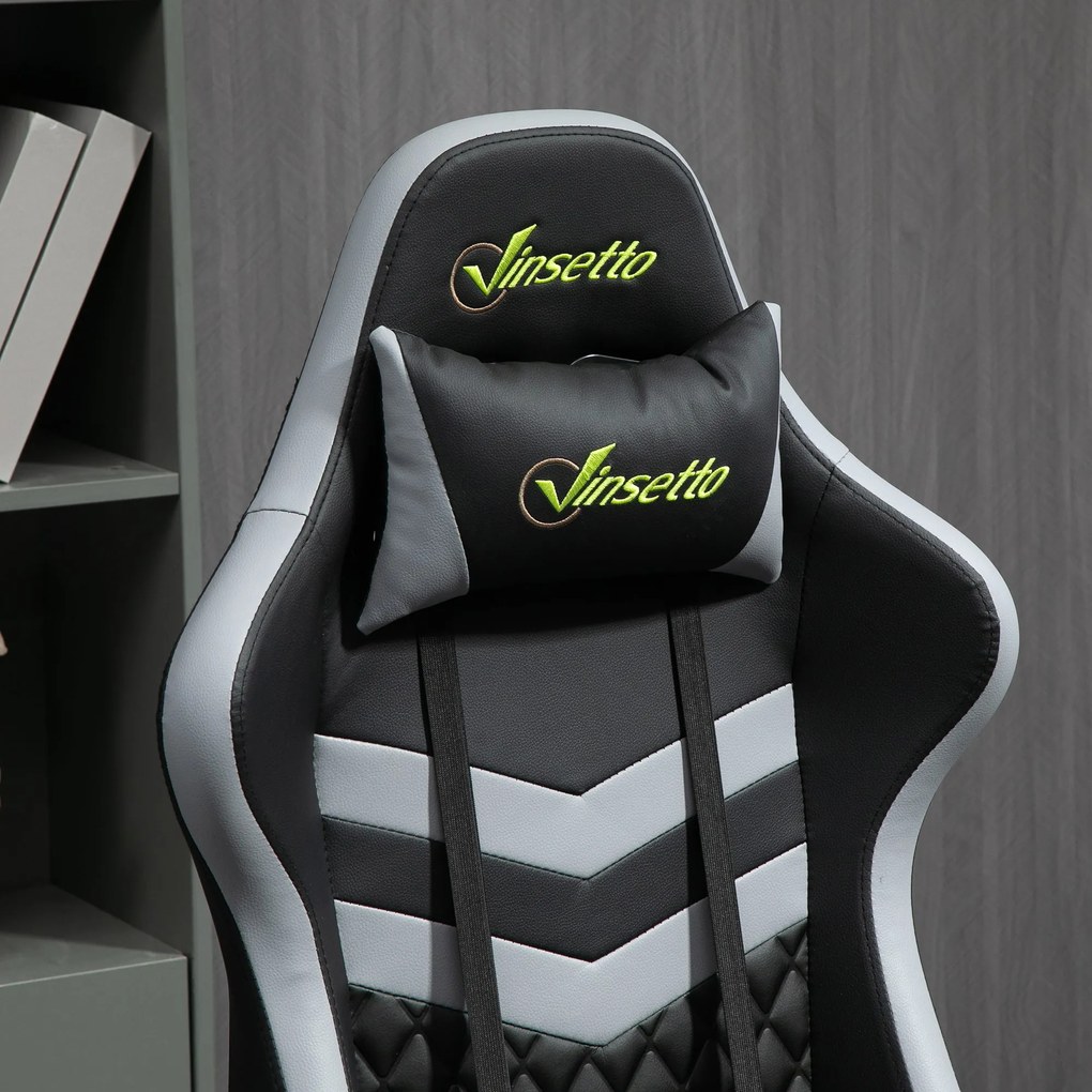 Vinsetto Cadeira Gaming Cadeira de Escritório Ergonómica com Altura Re