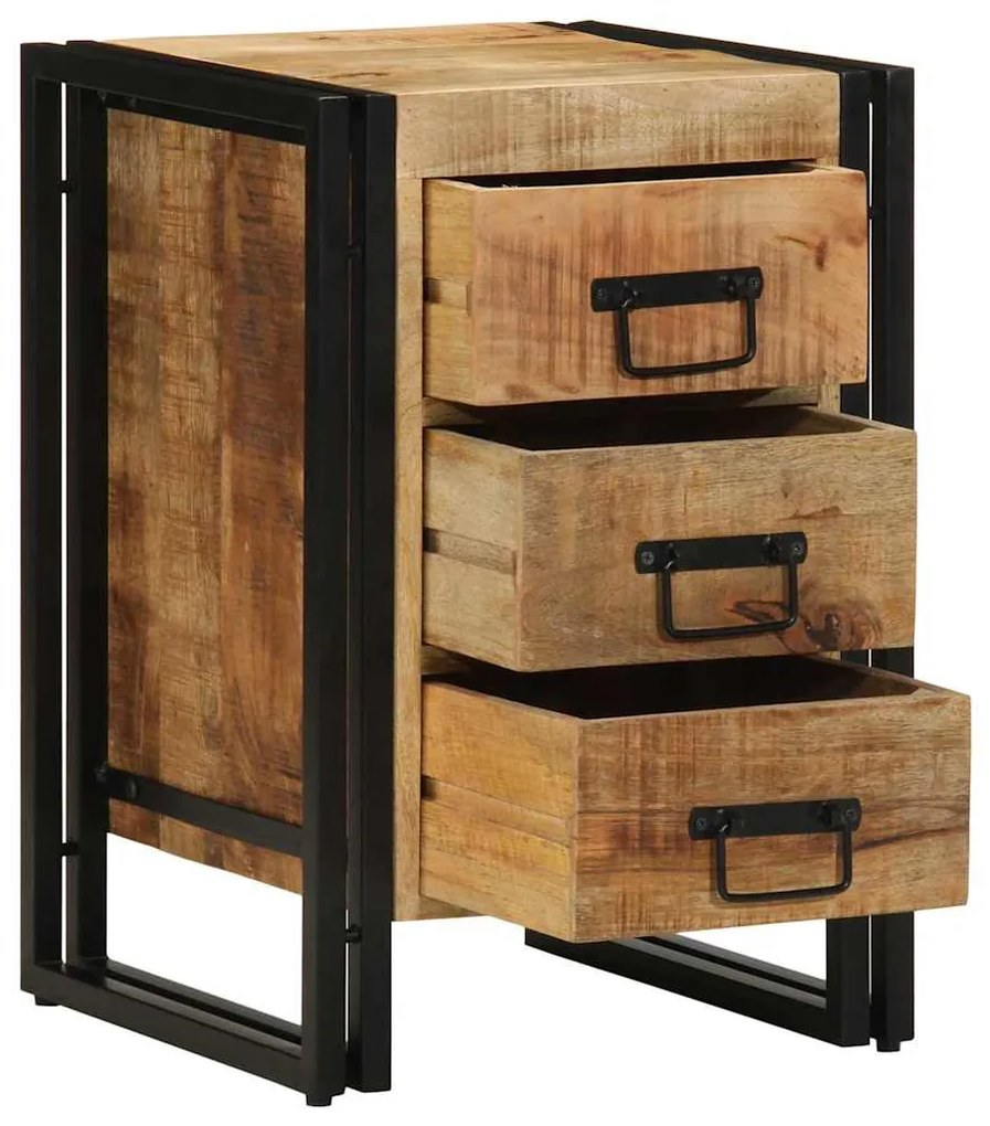 vidaXL Armário de Cabeceira 40 x 40 x 59 cm Madeira de manga maciça