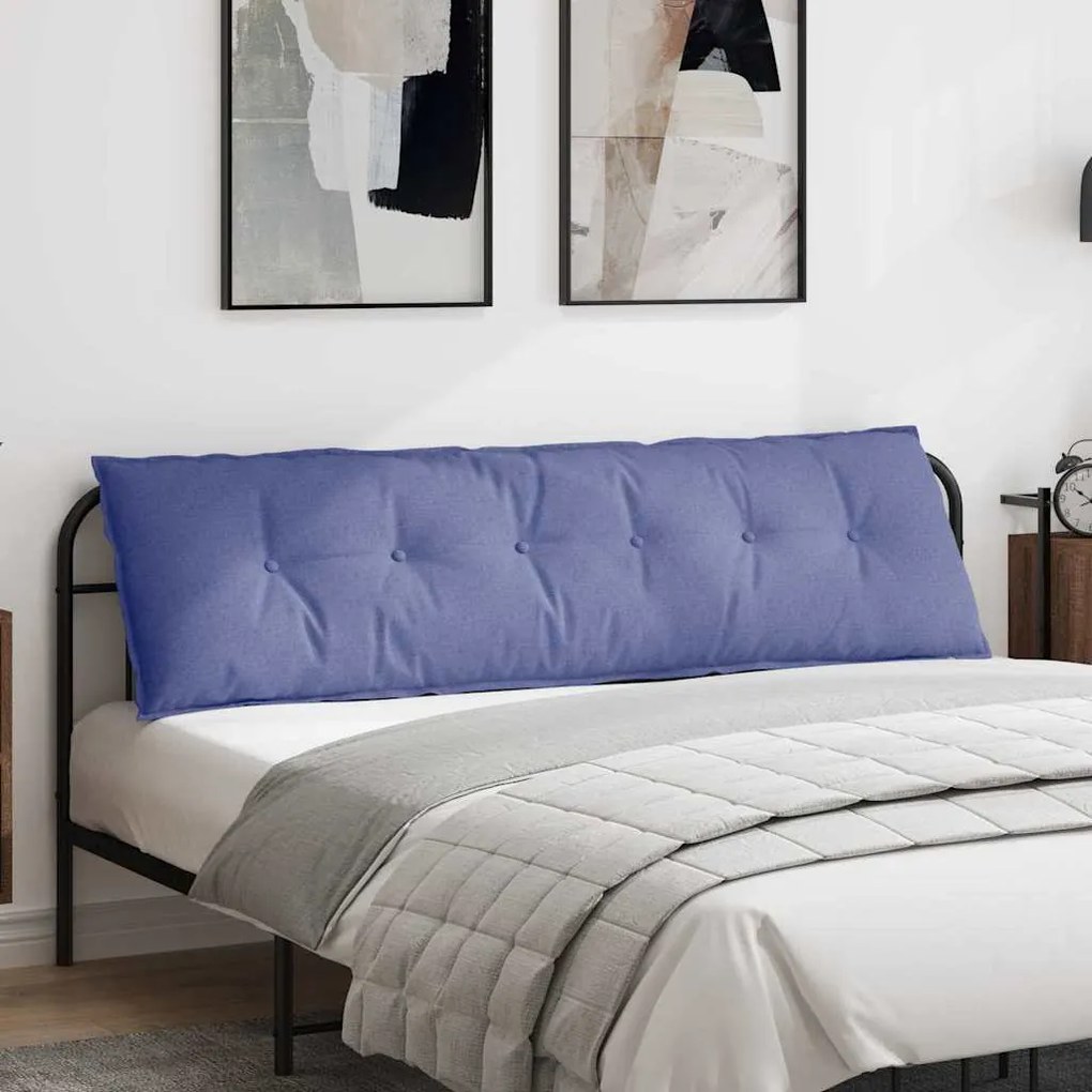 vidaXL Travesseiro para Costas Azul Jeans 180 x 19 x 50 cm tecido
