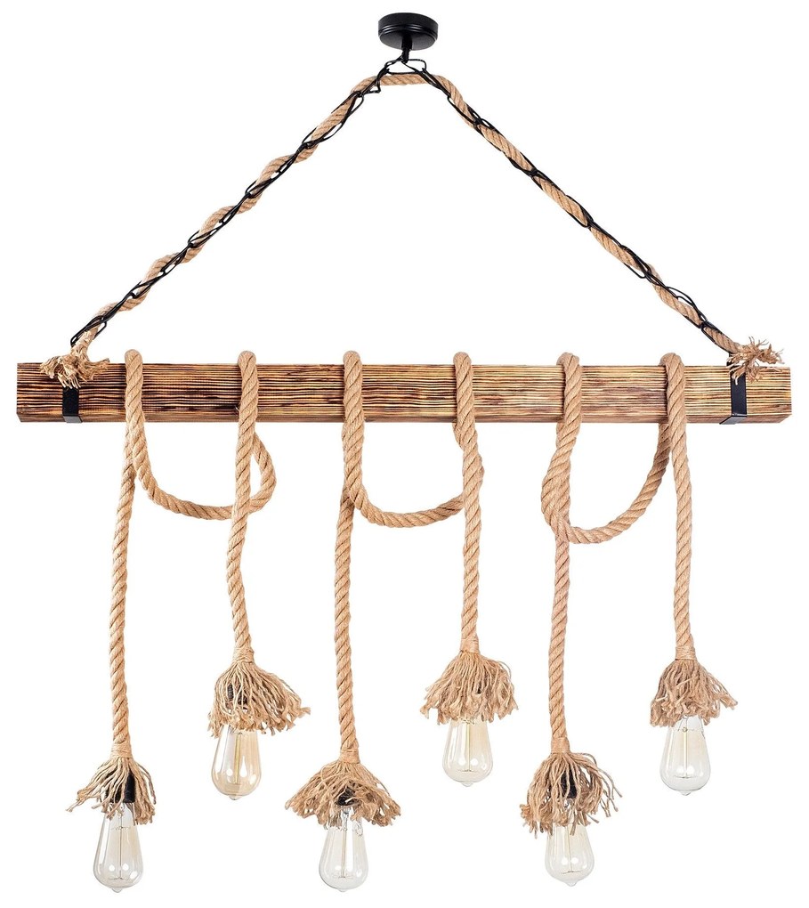 Candeeiro Suspenso Erebos – Madeira – 100 x 7 cm