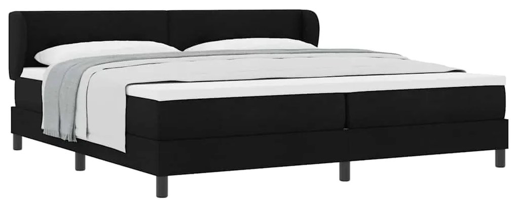 Cama Box com Colchão vidaXL Preto 200x200 cm Tecido