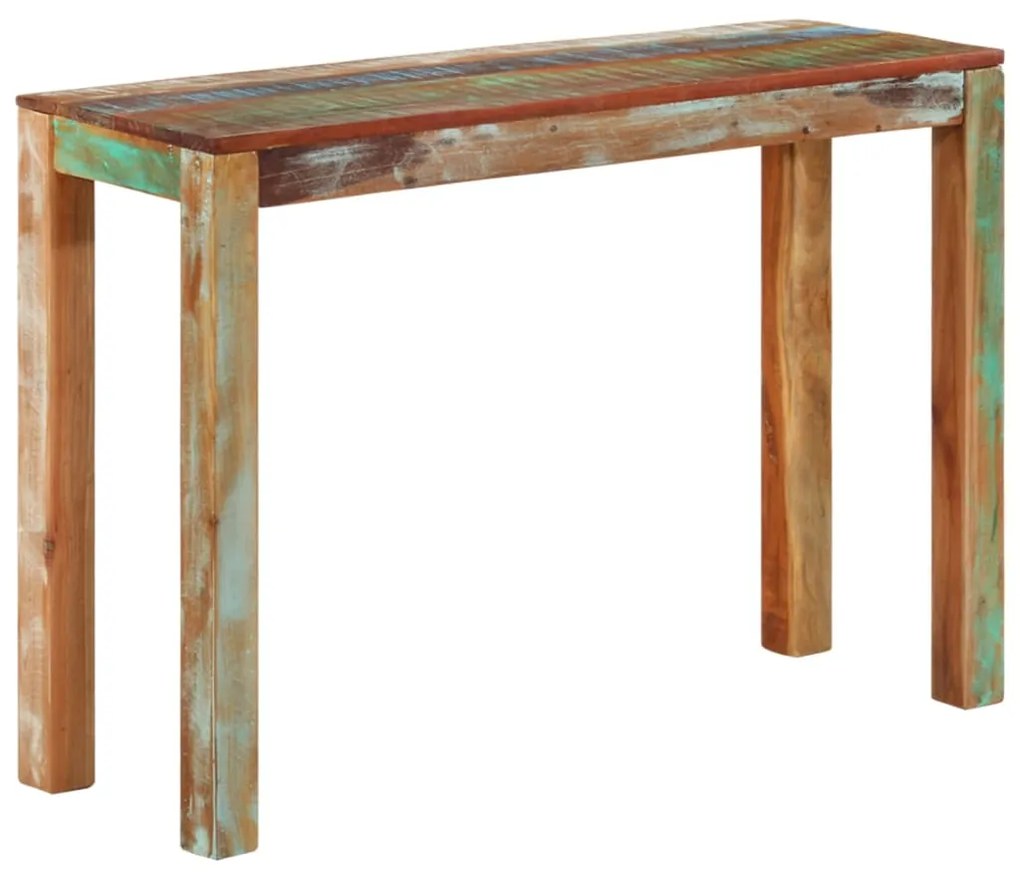 Mesa consola 110x35x76 cm madeira recuperada maciça