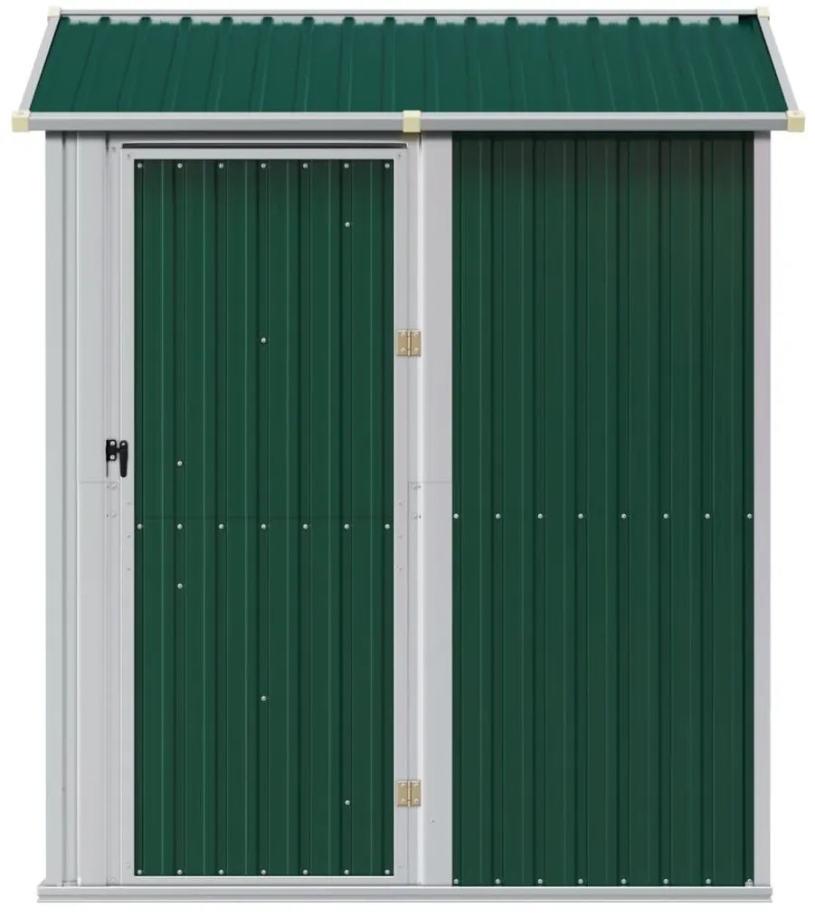 Abrigo de jardim 192x152,5x237 cm aço galvanizado verde