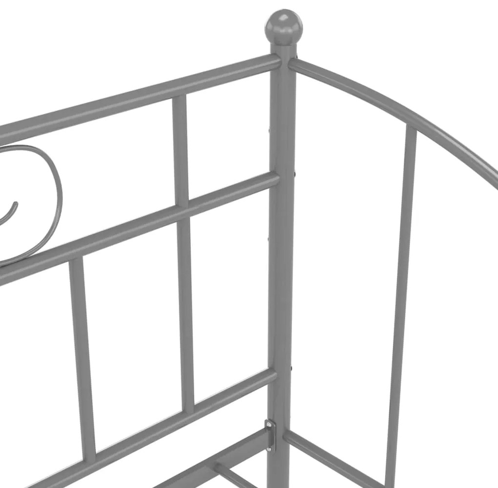 Sofá-cama 90x200 cm metal cinzento